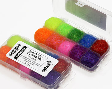 Du tilføjede <b><u>Baitfish Supreme Dubbing, Box, Vivid Colors</u></b> til kurven.