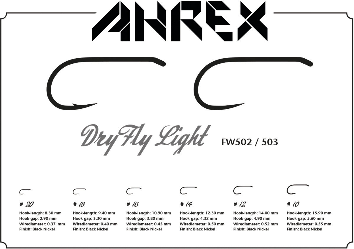 AHREX FW502 – Trockenfliegen-Leicht-Widerhaken