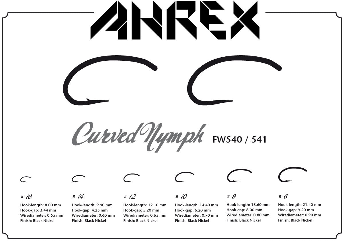 AHREX FW541 – Gebogene Nymphe – Widerhakenlos