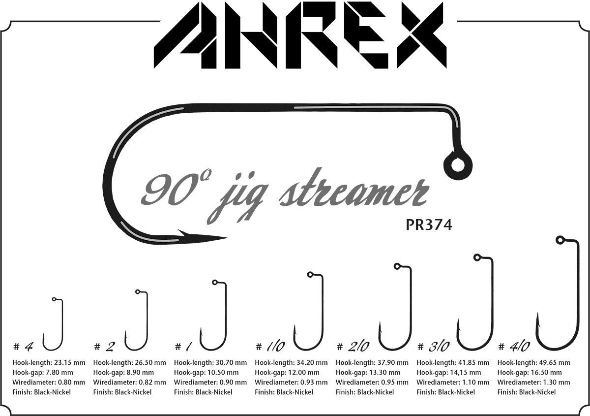 Ahrex PR374 – 90 Grad gebogener Jig-Streamer