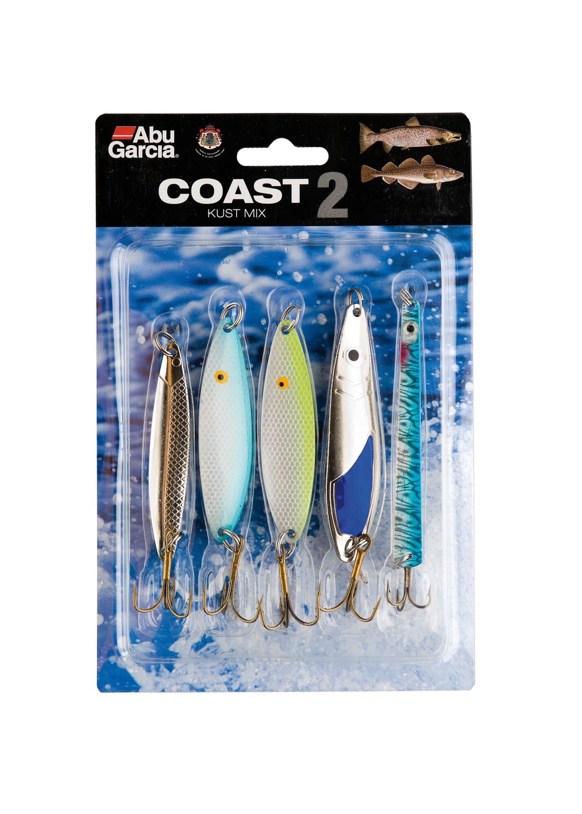 Abu Garcia Coast Mix 2 – fem kystblink i forskellige farver
