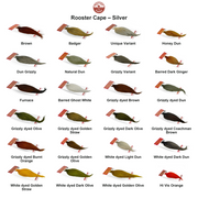 Farveoversigt – Whiting Rooster Cape – Silver