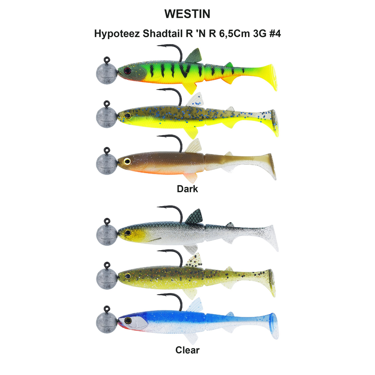 Farveoversigt – Hypoteez Shadtail R 'N R 6,5Cm 3G #4
