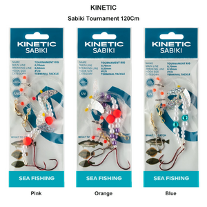 Du tilføjede <b><u>Kinetic Sabiki Tournament 120Cm</u></b> til kurven.