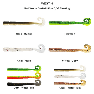 Du tilføjede <b><u>Ned Worm Curltail 5Cm 0,5G Floating</u></b> til kurven.