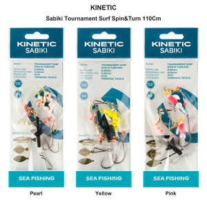Du tilføjede <b><u>Kinetic Sabiki Tournament Surf Spin&Turn 110Cm</u></b> til kurven.