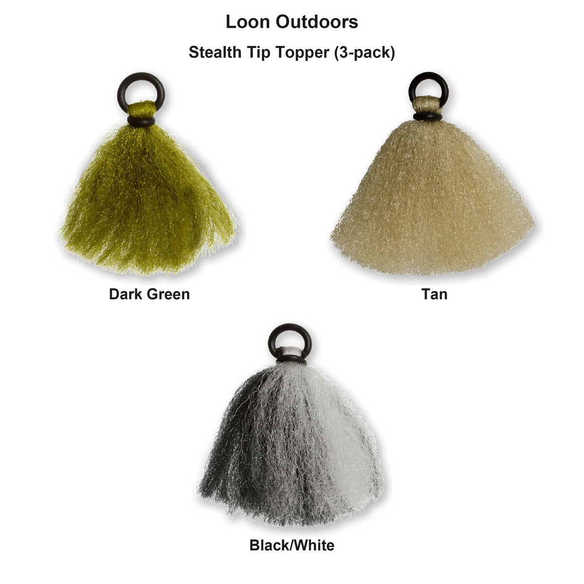 Farveoversigt – Loon Outdoors Stealth Tip Topper (3-pack)