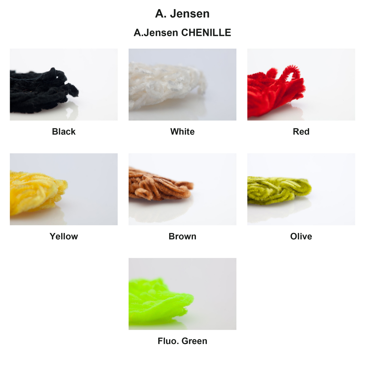 Farveoversigt – A.Jensen CHENILLE