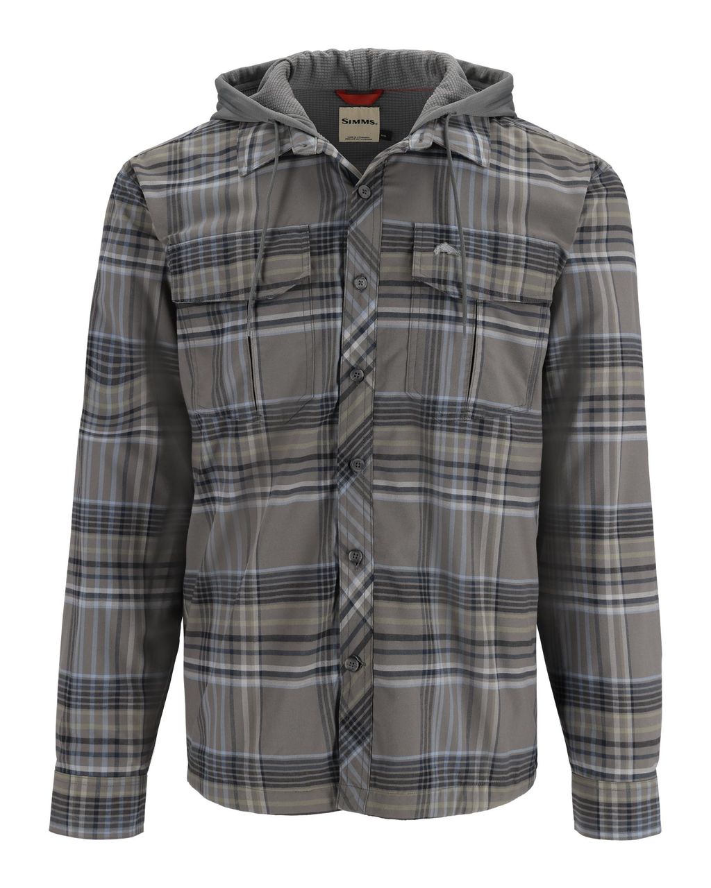 Simms Winterhoodie – Gunmetal Neo Plaid