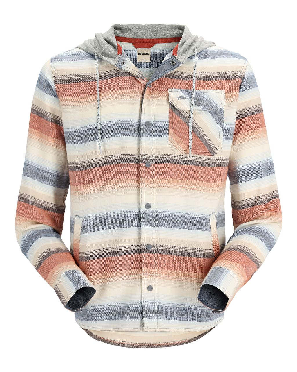 Santee Flanell-Hoodie - Mehrfarbig gestreift