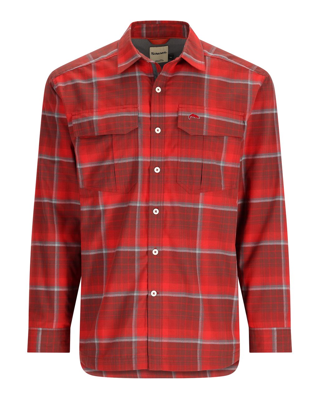 Simms Winterhemd – Cutty Red Asym Ombre Plaid