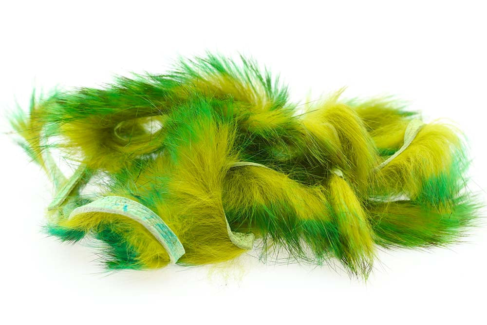 Tiger Barred Rabbit Strips - Green/ Brown over Olive