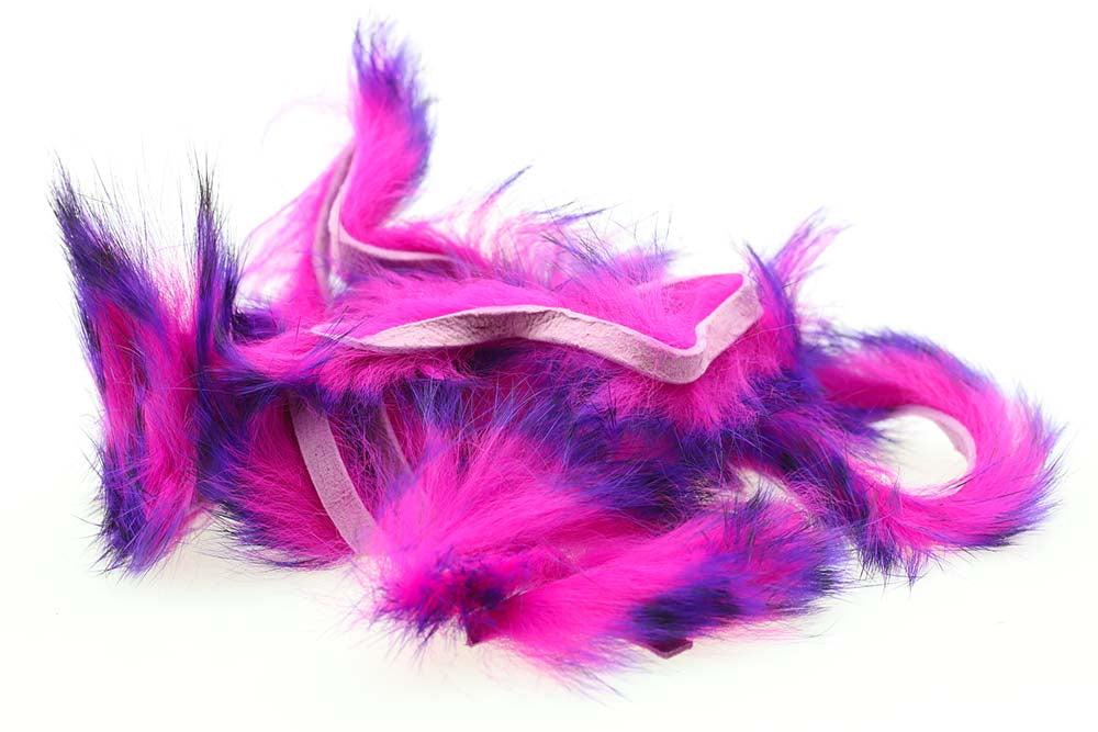 Tiger Barred Rabbit Strips - Black Barred Purple/ Fuchsia