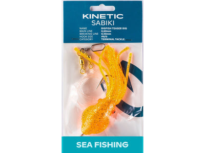 Du tilføjede <b><u>Kinetic Sabiki Bigfish Teaser 150Cm</u></b> til kurven.