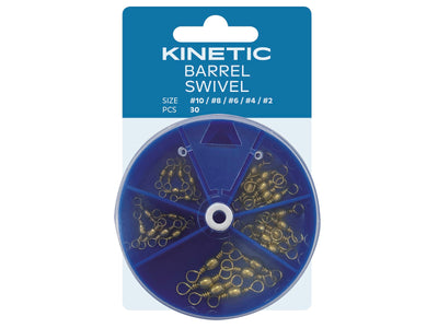 Du tilføjede <b><u>Kinetic Barrel Swivel #10-8-6-4-2</u></b> til kurven.