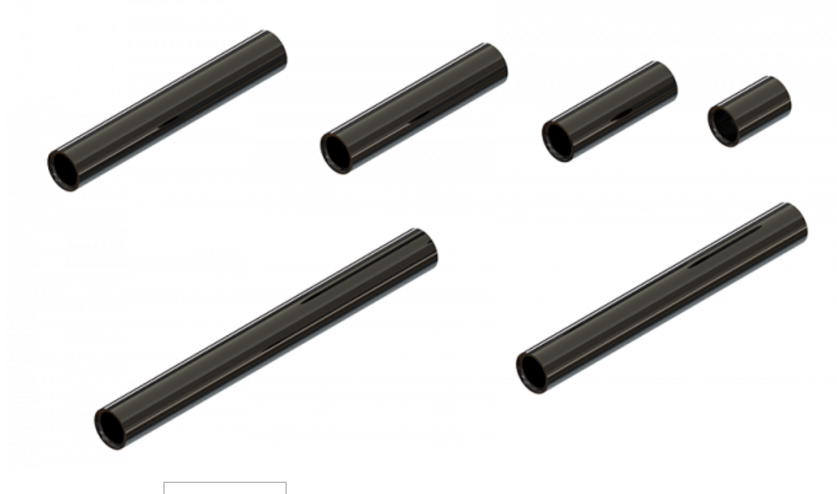 Flexiweight US-Tube Black Sort Fluebinding Rør & Tilbehør Pro Sportfisher