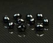 Spawn Slotted Tungsten Football Beads - 7.5 mm - Black