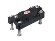 Schwarzer Berkley Mount Base Rail Adaptor mit Befestigungsteilen aus Metall.